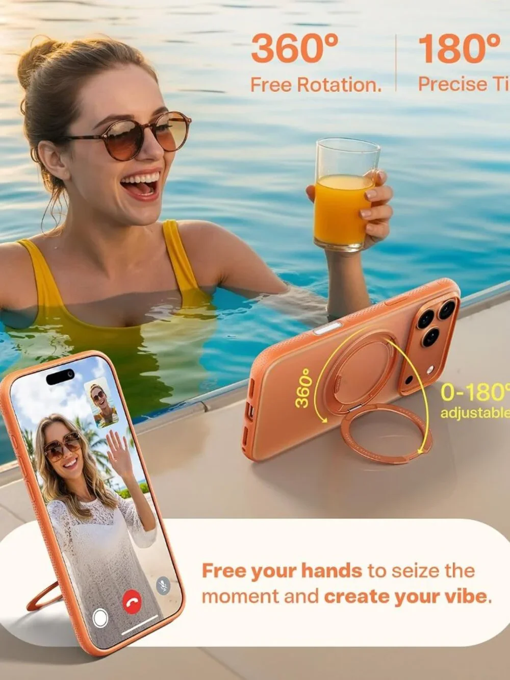 TORRAS Premium Ostand O3 Case for iPhone 17 Pro Max — Cosmic Orange, Brand-New